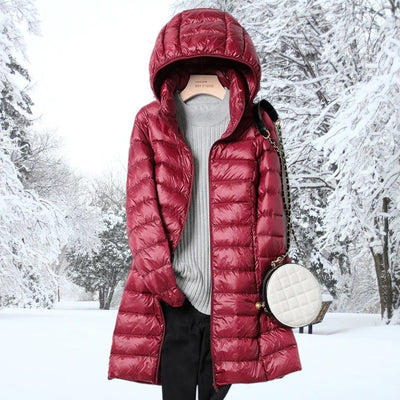 Lisa™ | Long Hooded Down Coat