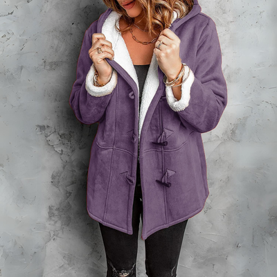 Zoe™ | Plush Hooded Toggle Coat