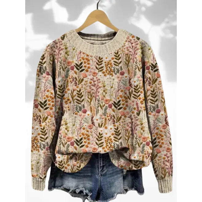 Lucy | Comfortable Floral Sweater