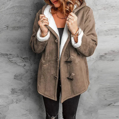 Zoe™ | Plush Hooded Toggle Coat