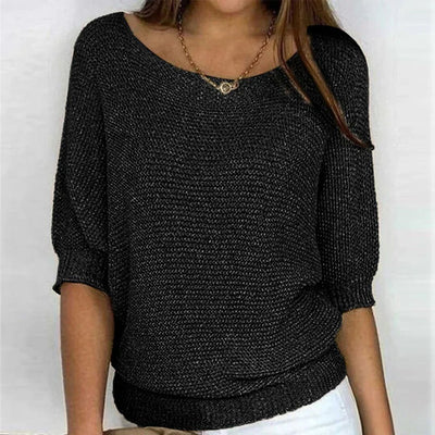 Luigia | Elegant Knitted Short-Sleeve Sweater