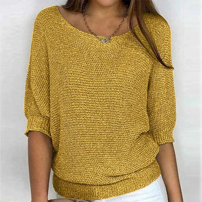 Luigia | Elegant Knitted Short-Sleeve Sweater