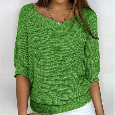 Luigia | Elegant Knitted Short-Sleeve Sweater