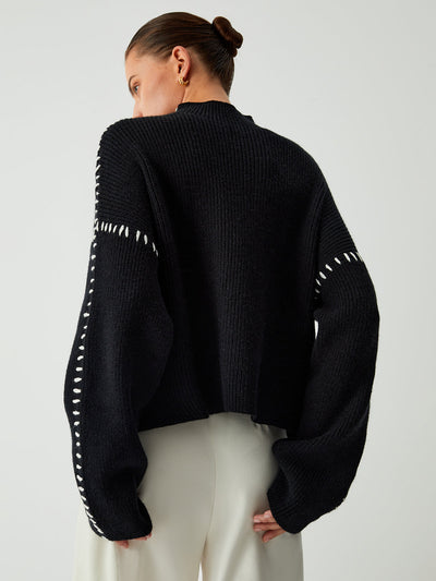 Kimmy™  - Contrast Stitch Sweater