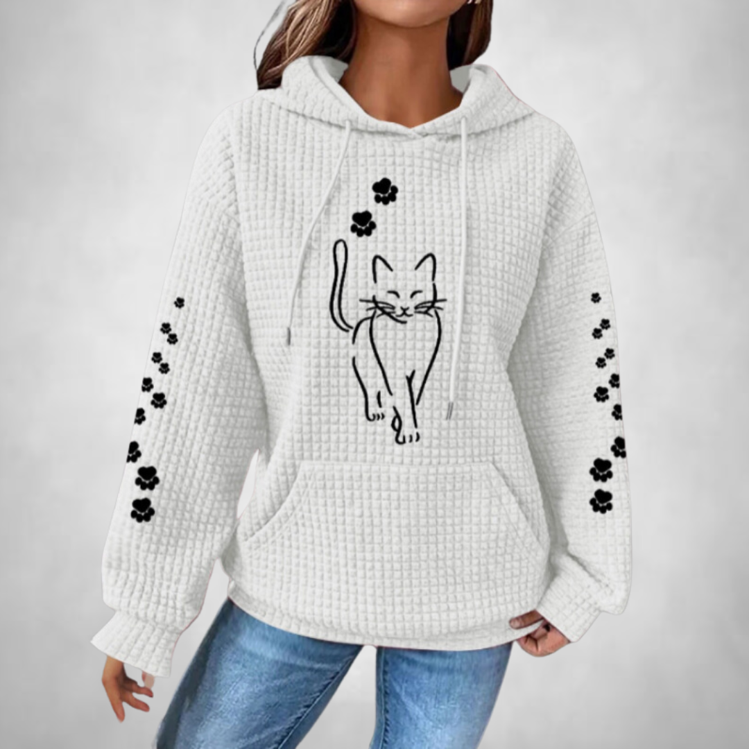 Lina | Comfortable and warm animal sweater with hood for women