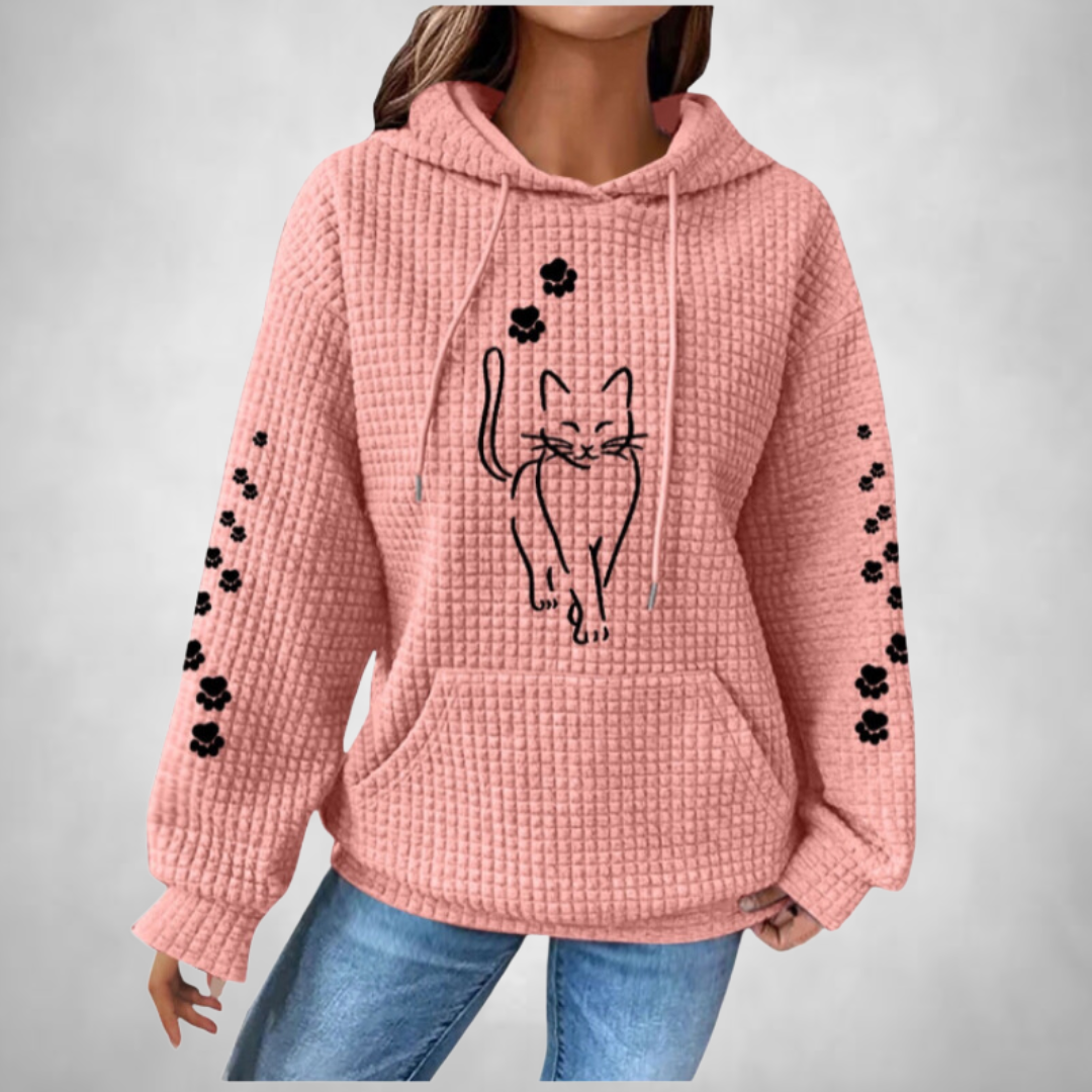 Lina | Comfortable and warm animal sweater with hood for women