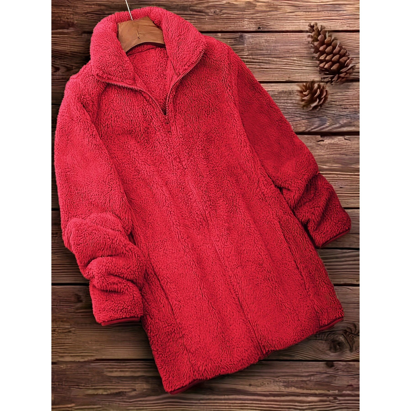 Elena™ | Plus Size Fuzzy Coat