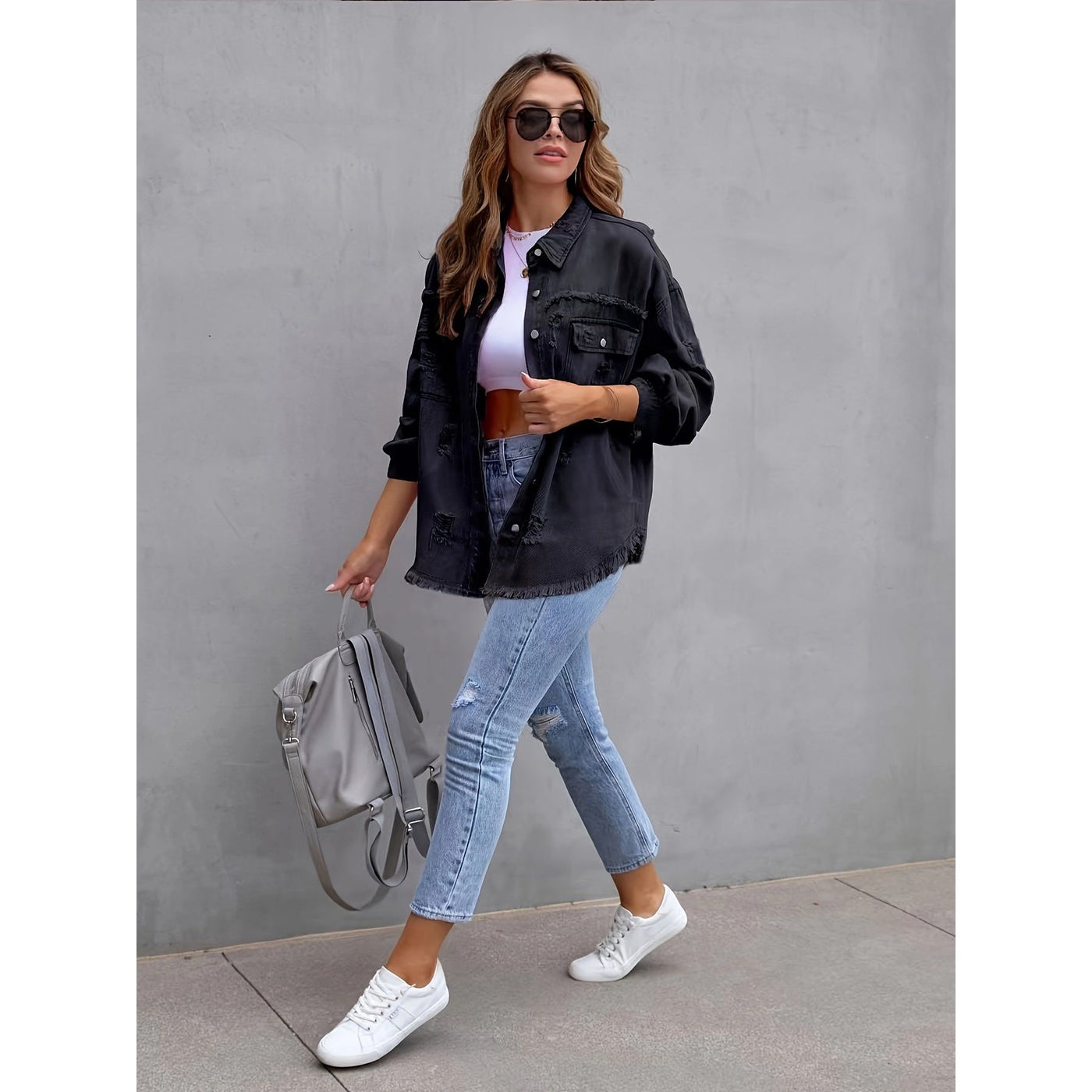 Nina™ | Plus Size Denim Blazer