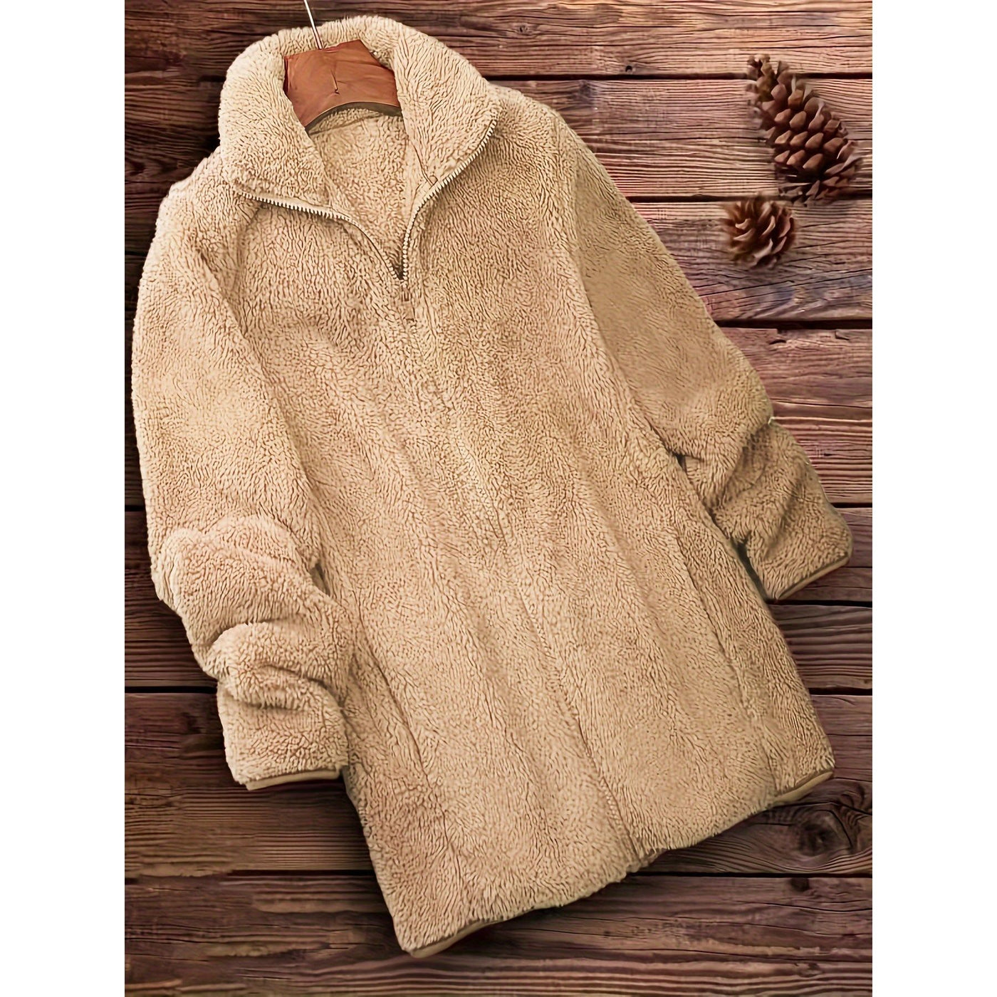 Elena™ | Plus Size Fuzzy Coat