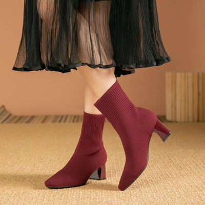 Valora™ | Chic Stability Heeled Boots