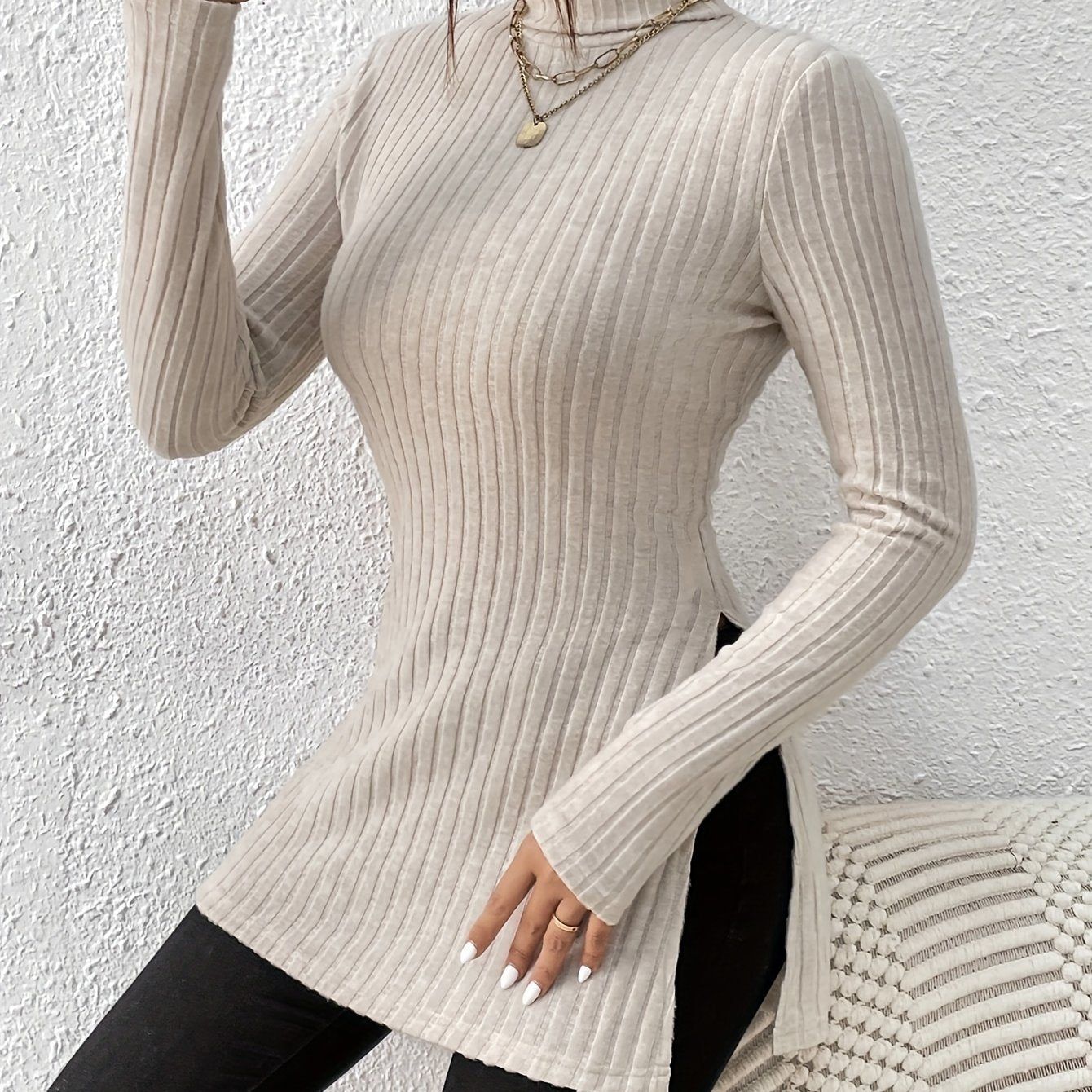 Luna™ Elegant Ribbed Sweater