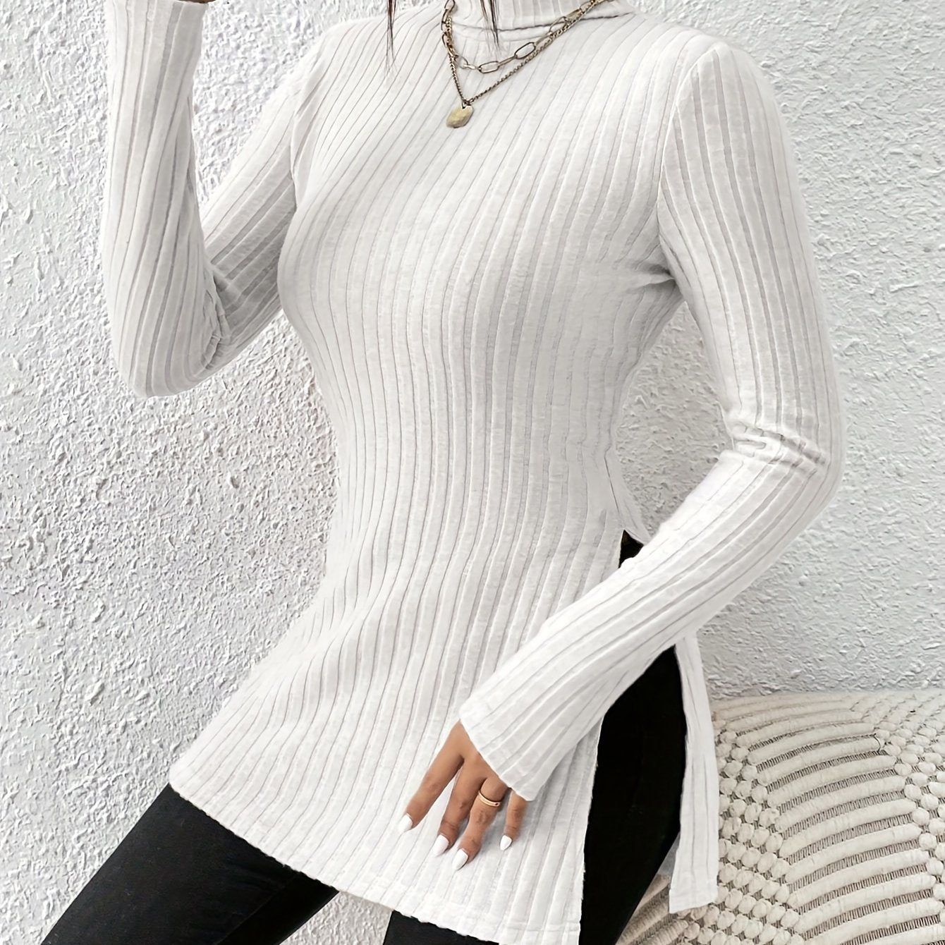 Luna™ Elegant Ribbed Sweater