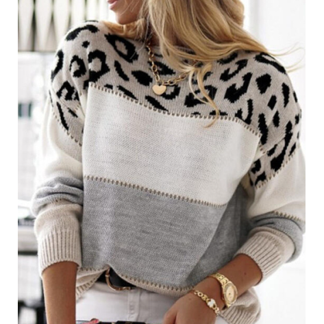 LUNA™ | COLOURBLOCK LEOPARD SWEATER