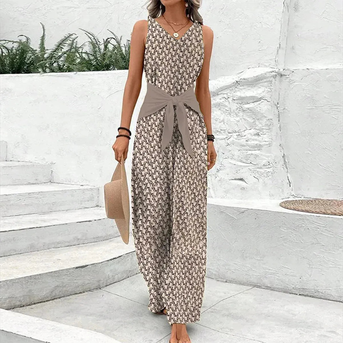 Eliana | Sleeveless Round Neck Jumpsuit