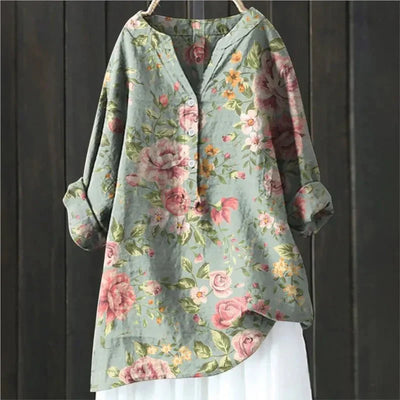 ZARA™ - CHIC BLOUSE WITH FLORAL ACCENTS